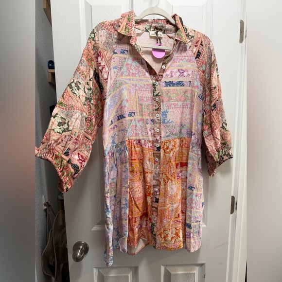 Colorful Patchwork Mini Dress - Picture 1 of 9